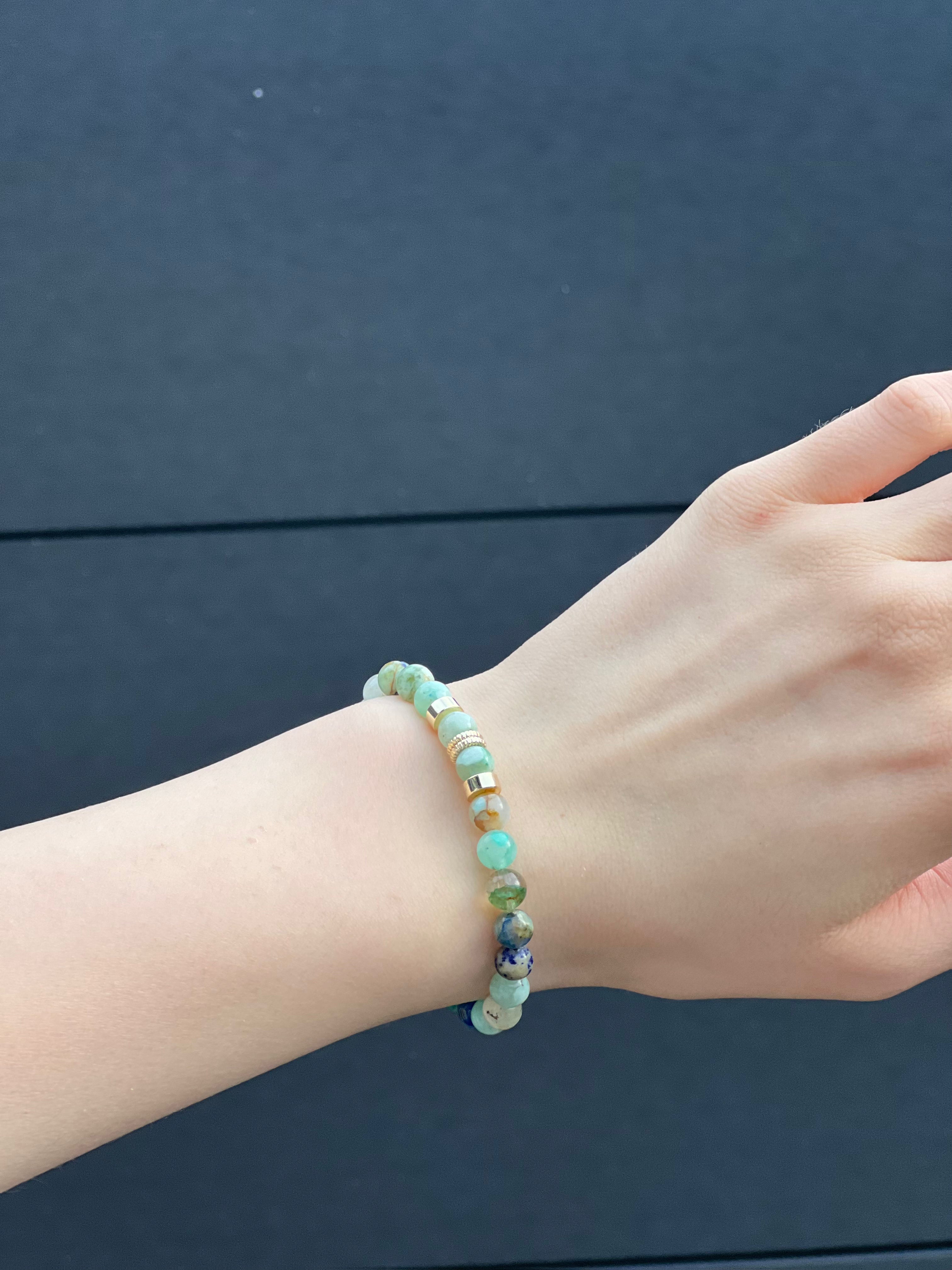 Chrysokoll Edelstein Armband