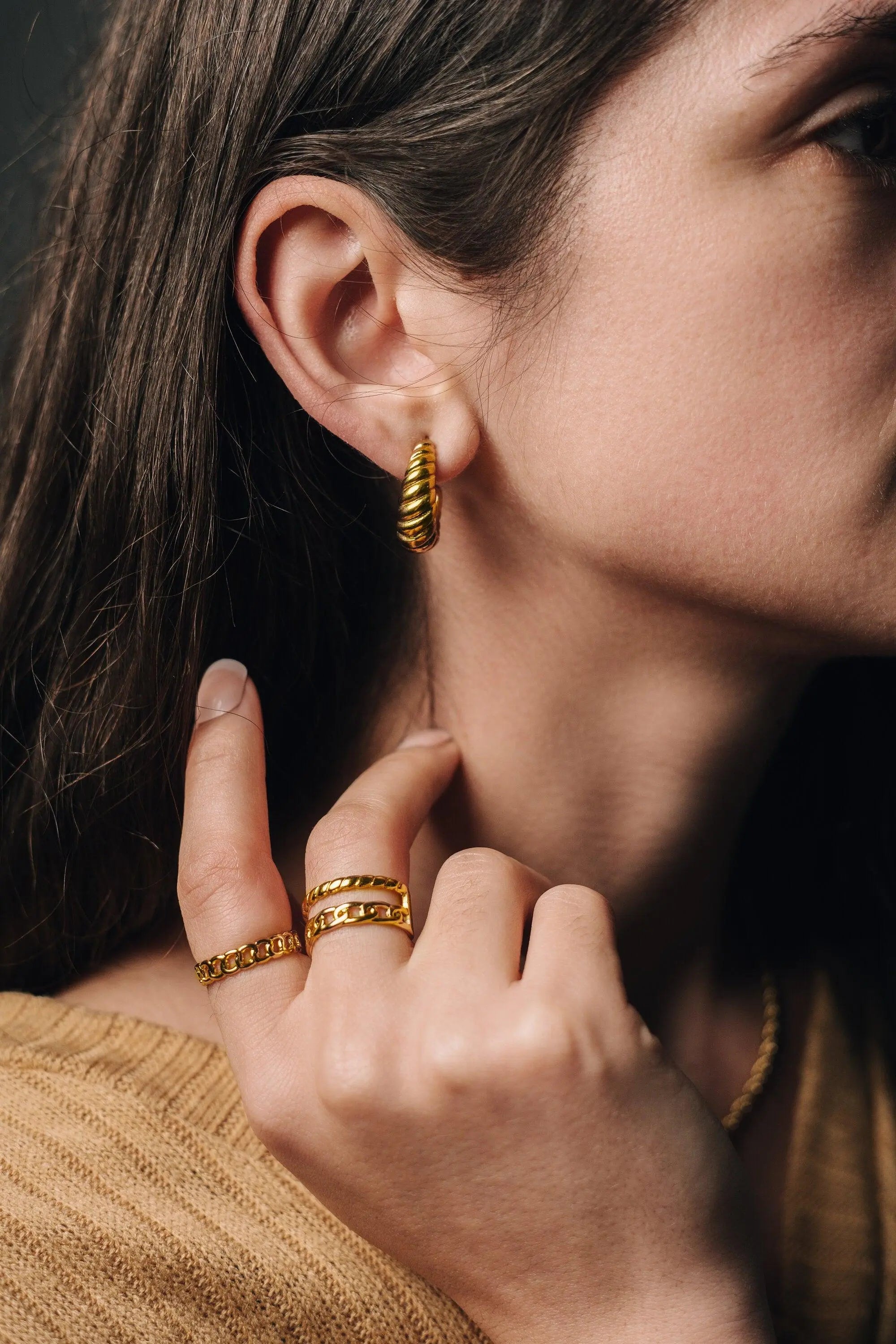 Croissant Creolen - Bonheur Jewellery