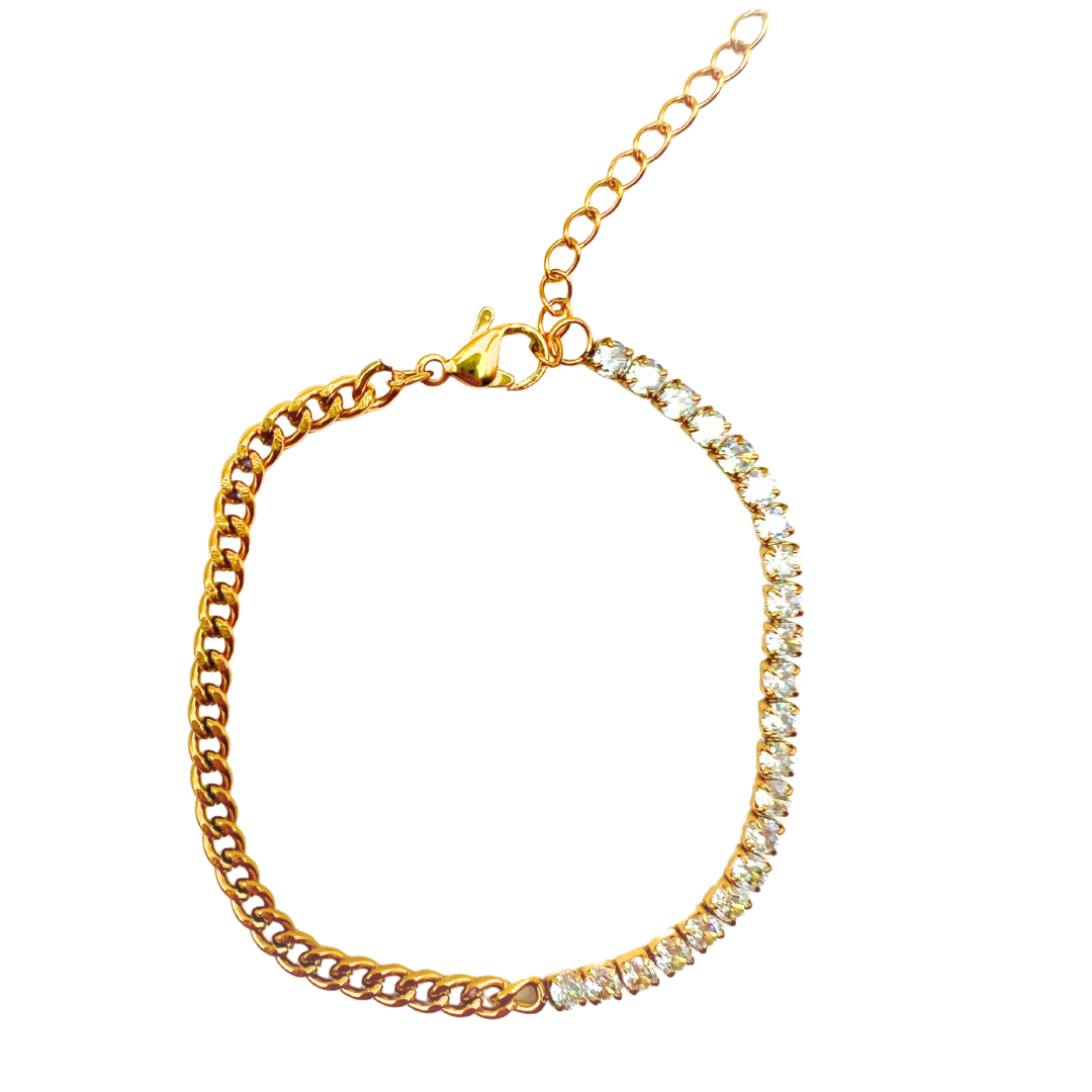 Tennis Chain Armband Gold