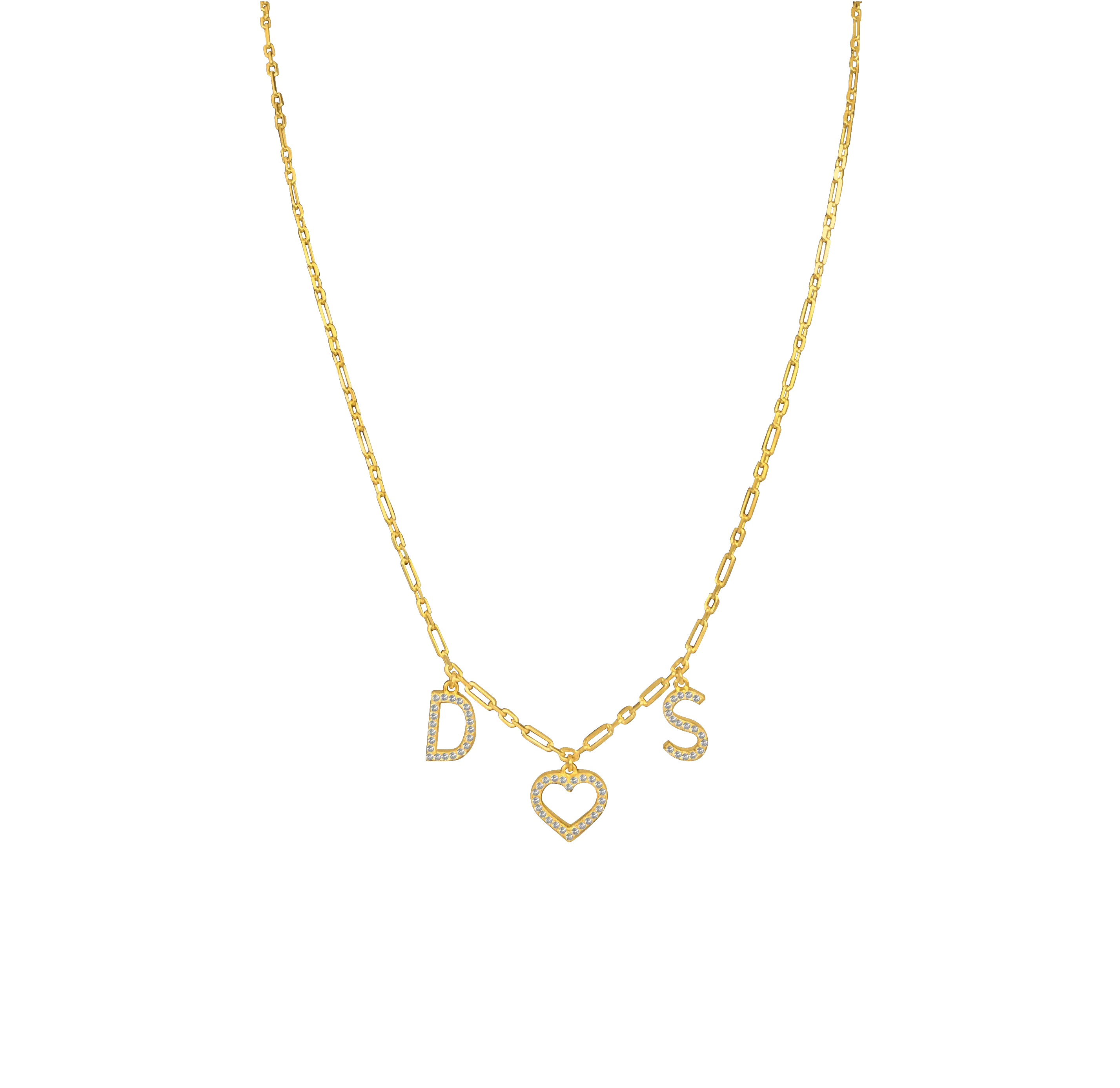 Herz Initialen Halskette - Bonheur Jewellery