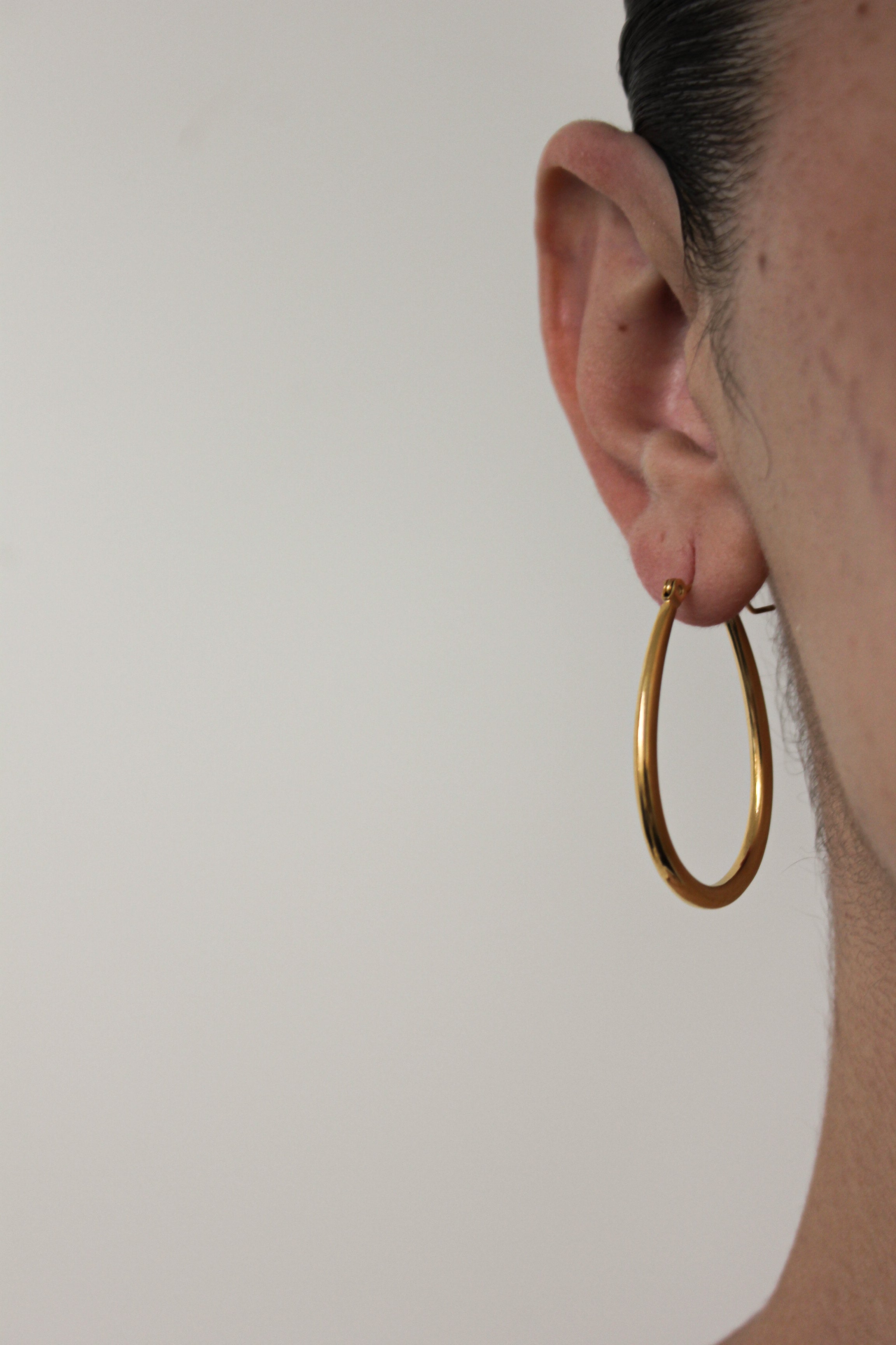 Long Hoop Ohrringe Gold