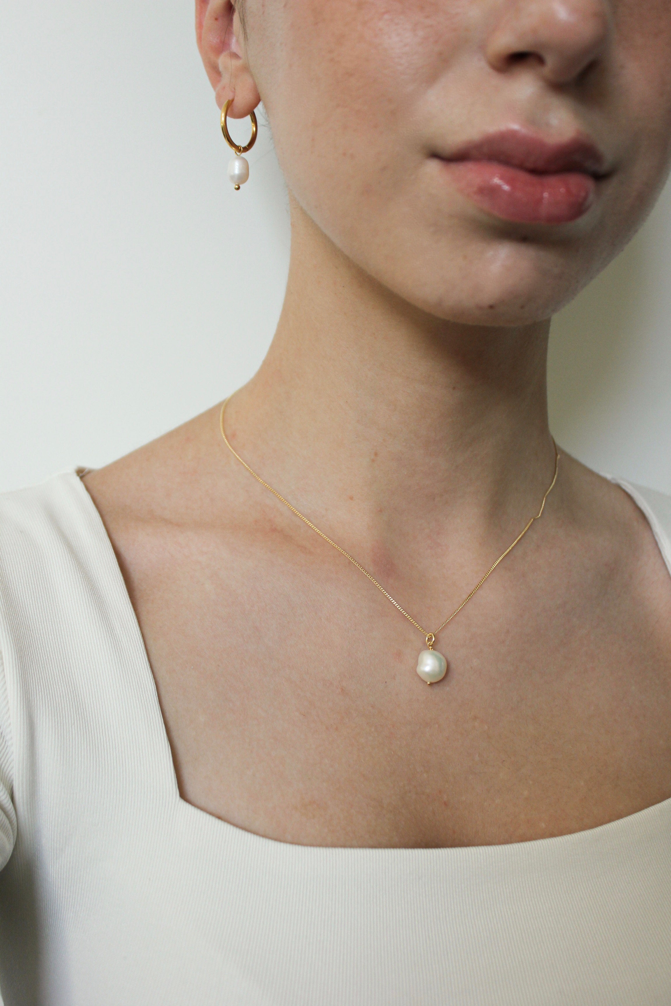 Perlenhalskette Gold