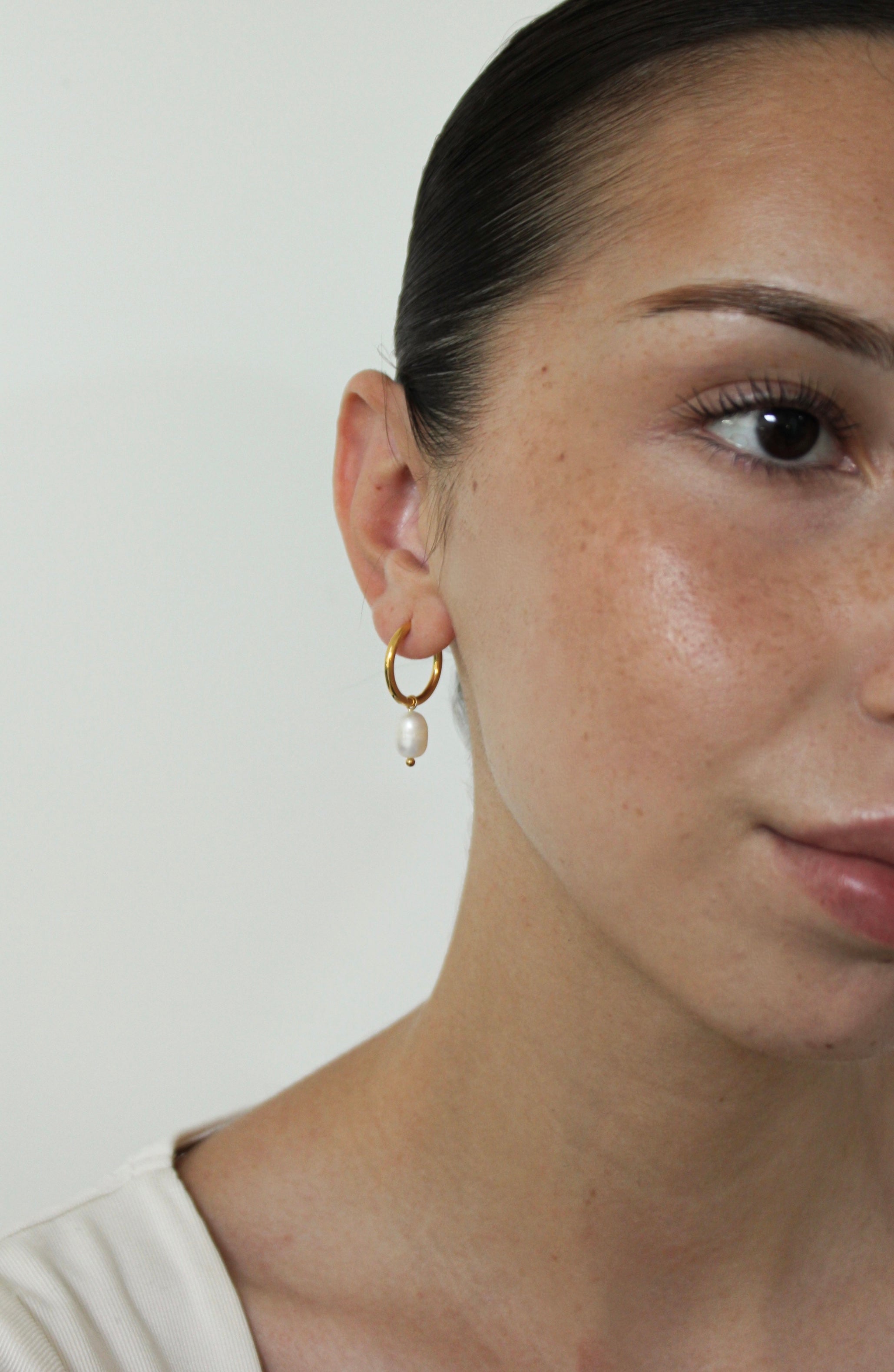 Perlen Ohrringe Gold