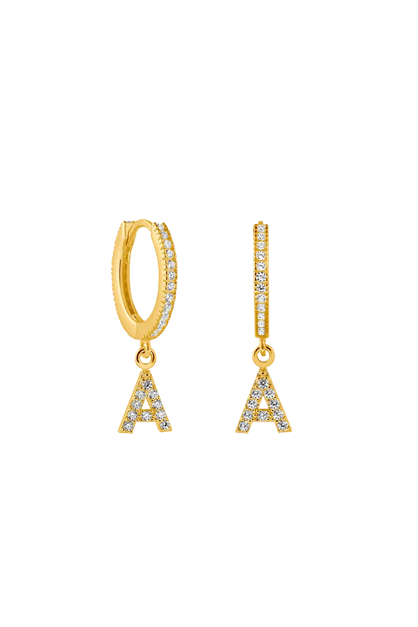 Isabel Buchstaben Ohrringe - Bonheur Jewellery