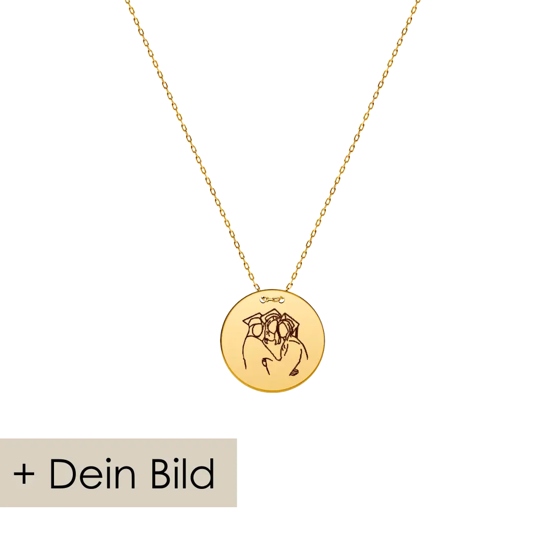 Kette Glück mit Bildergravur - Bonheur Jewellery