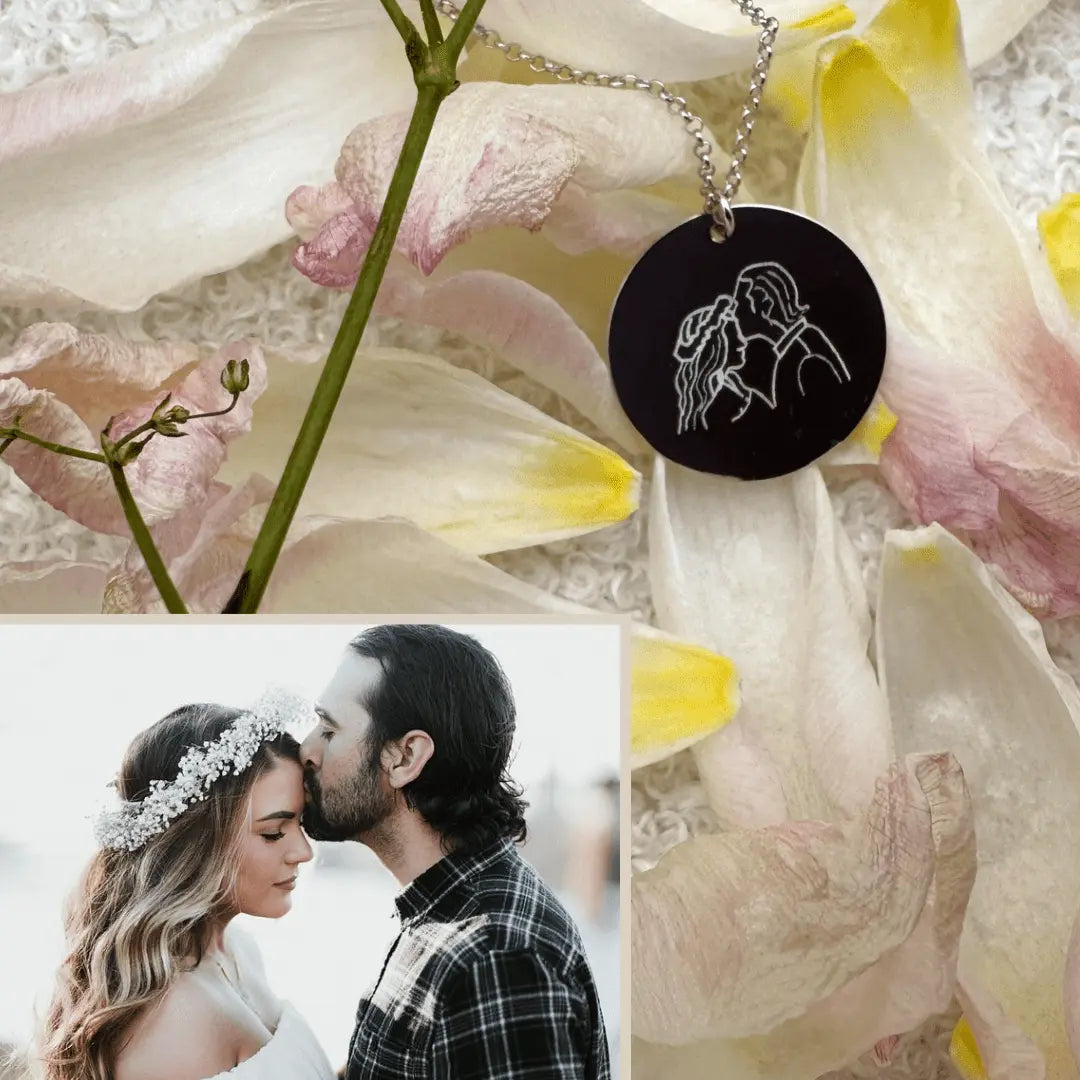 Kette Glück mit Bildergravur - Bonheur Jewellery