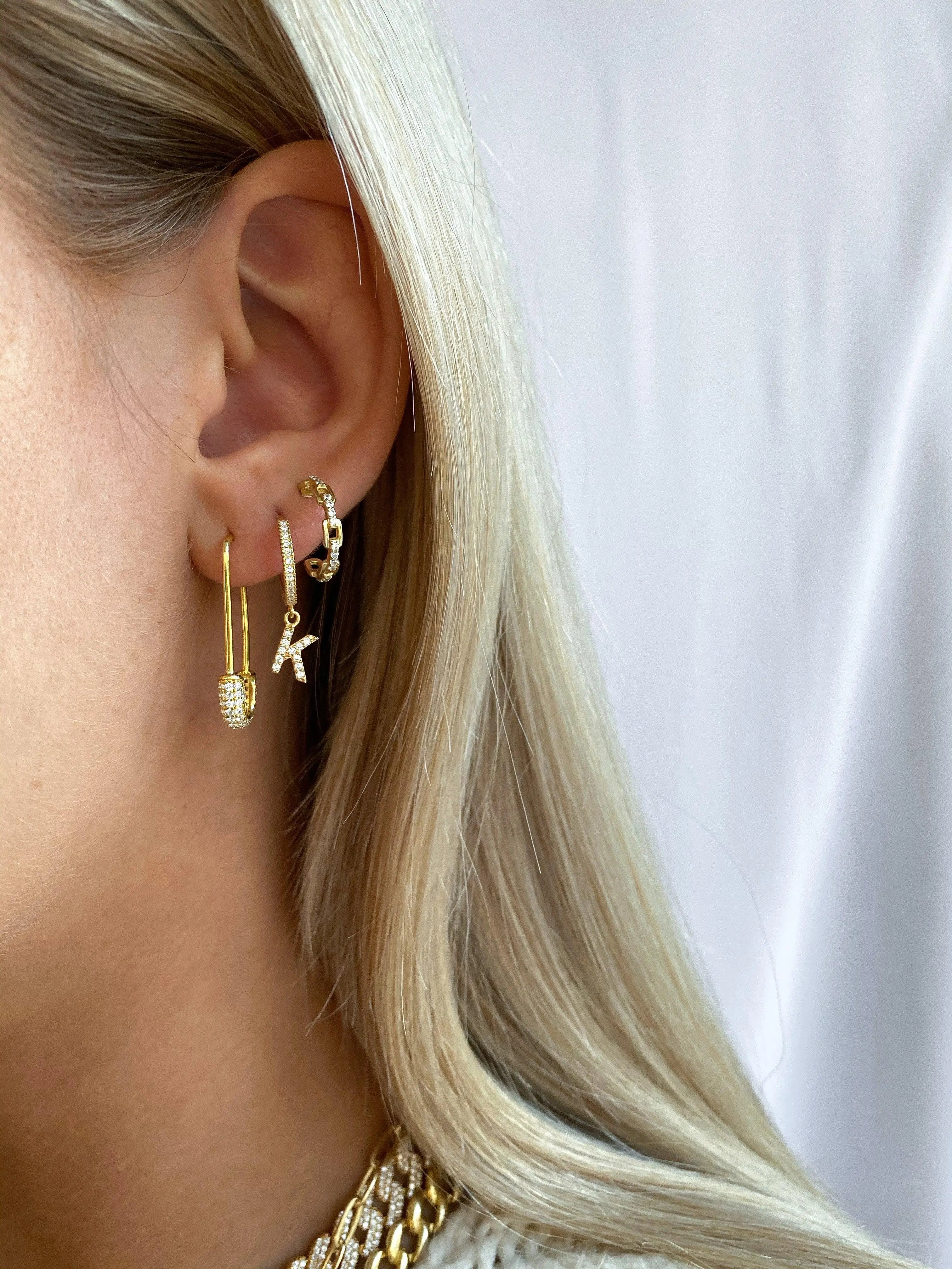 Lilou Sicherheitsnadel Ohrring - Bonheur Jewellery