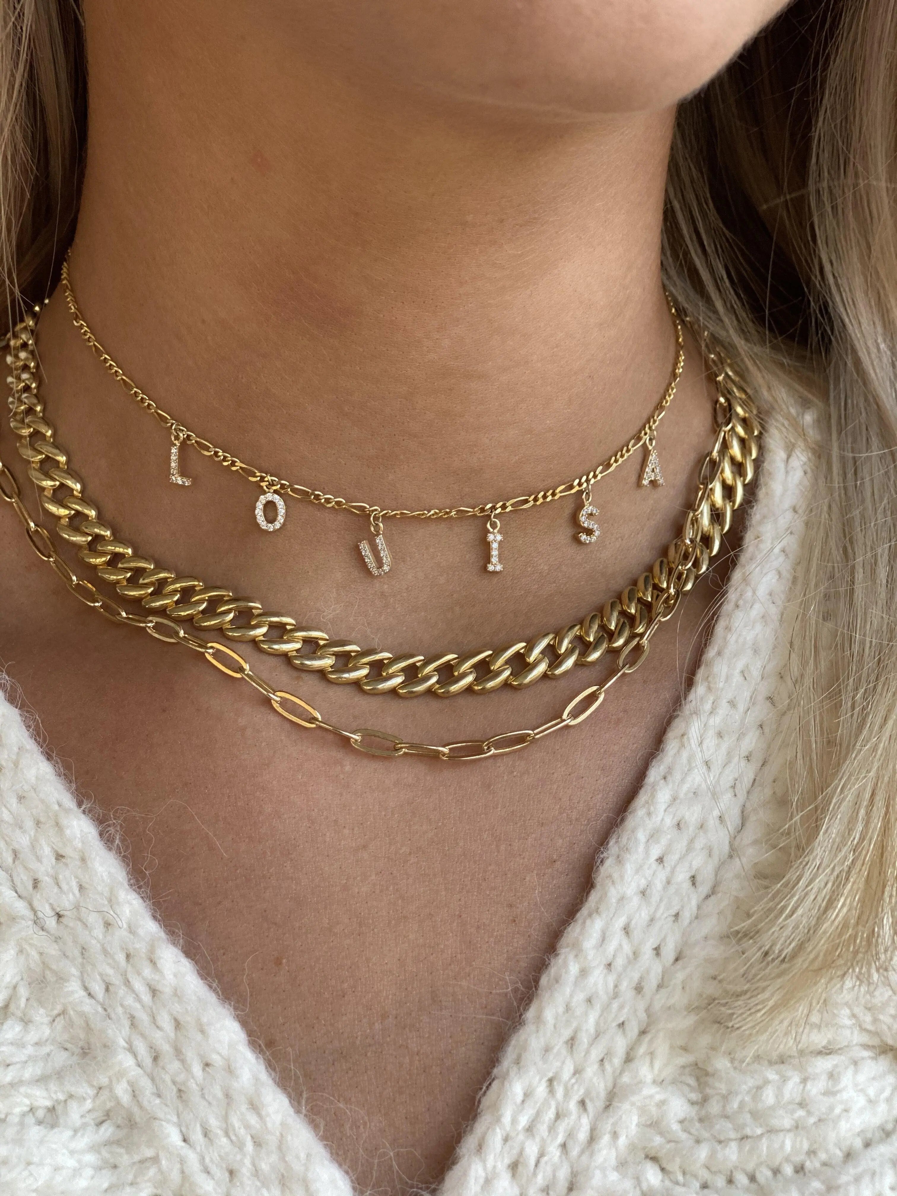 Namenskette / Buchstabenkette Tiny - Bonheur Jewellery