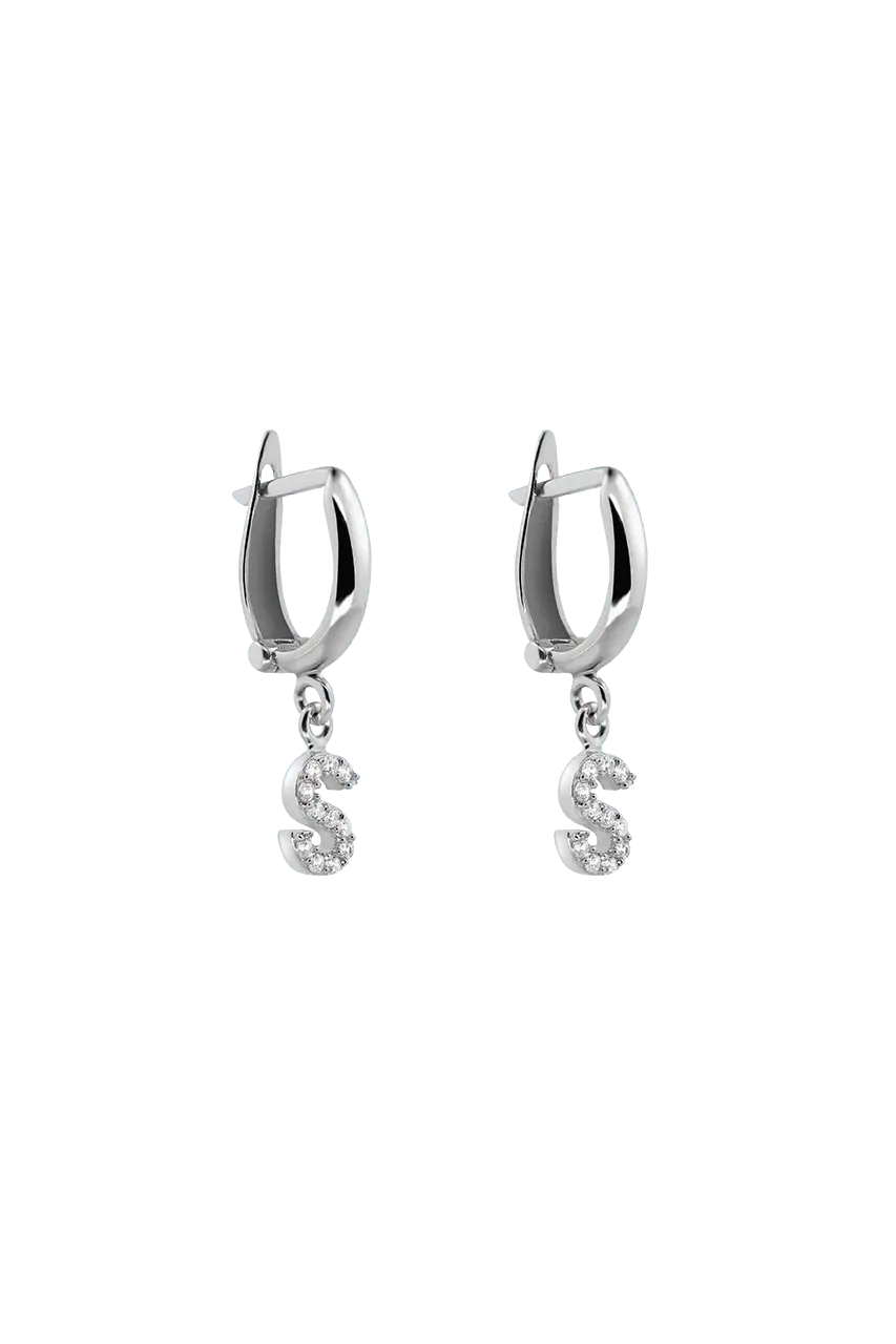 Suri Zirkonia Buchstaben Ohrringe - Bonheur Jewellery