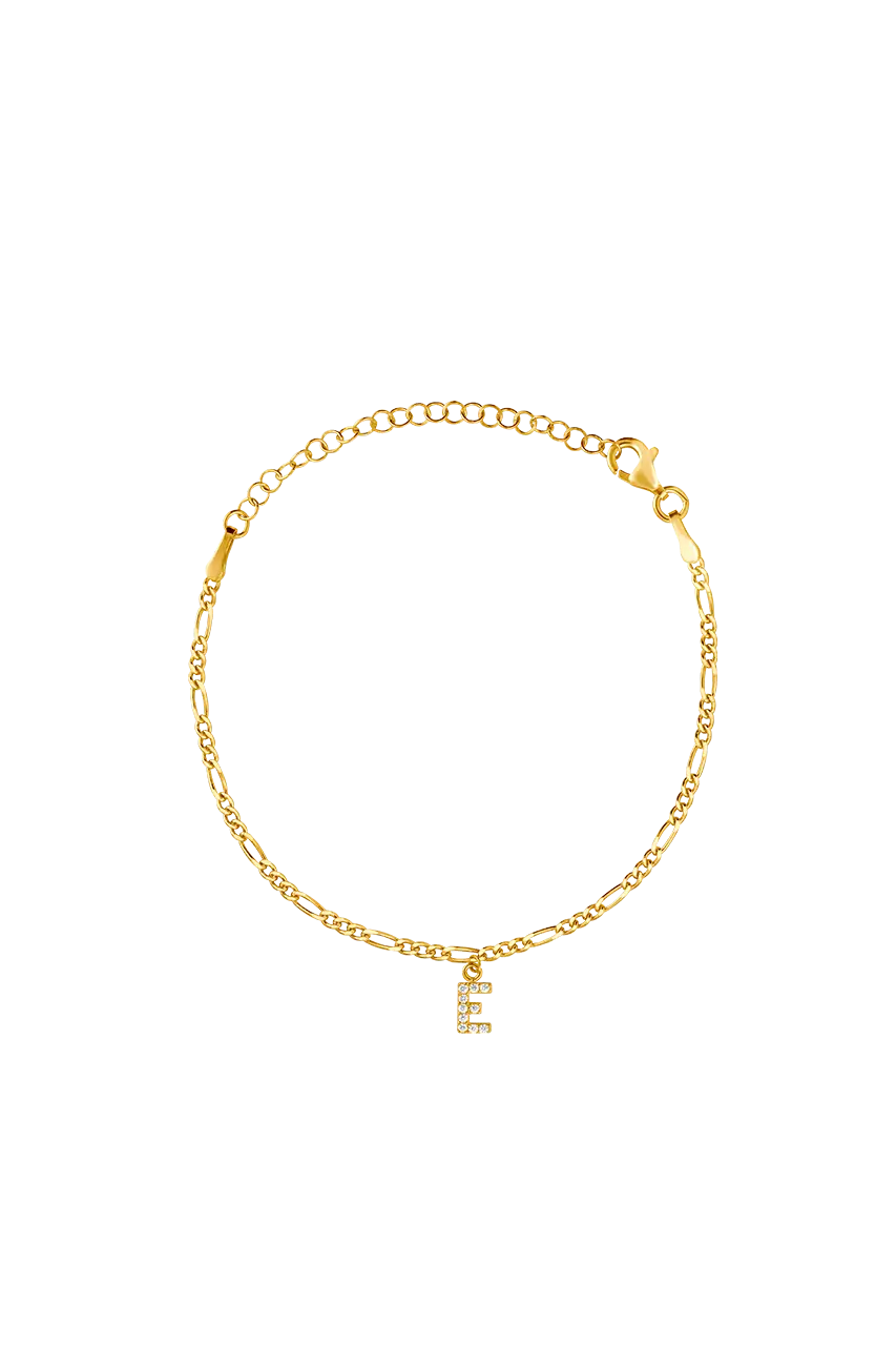 Figaro Armband Buchstabe - Bonheur Jewellery