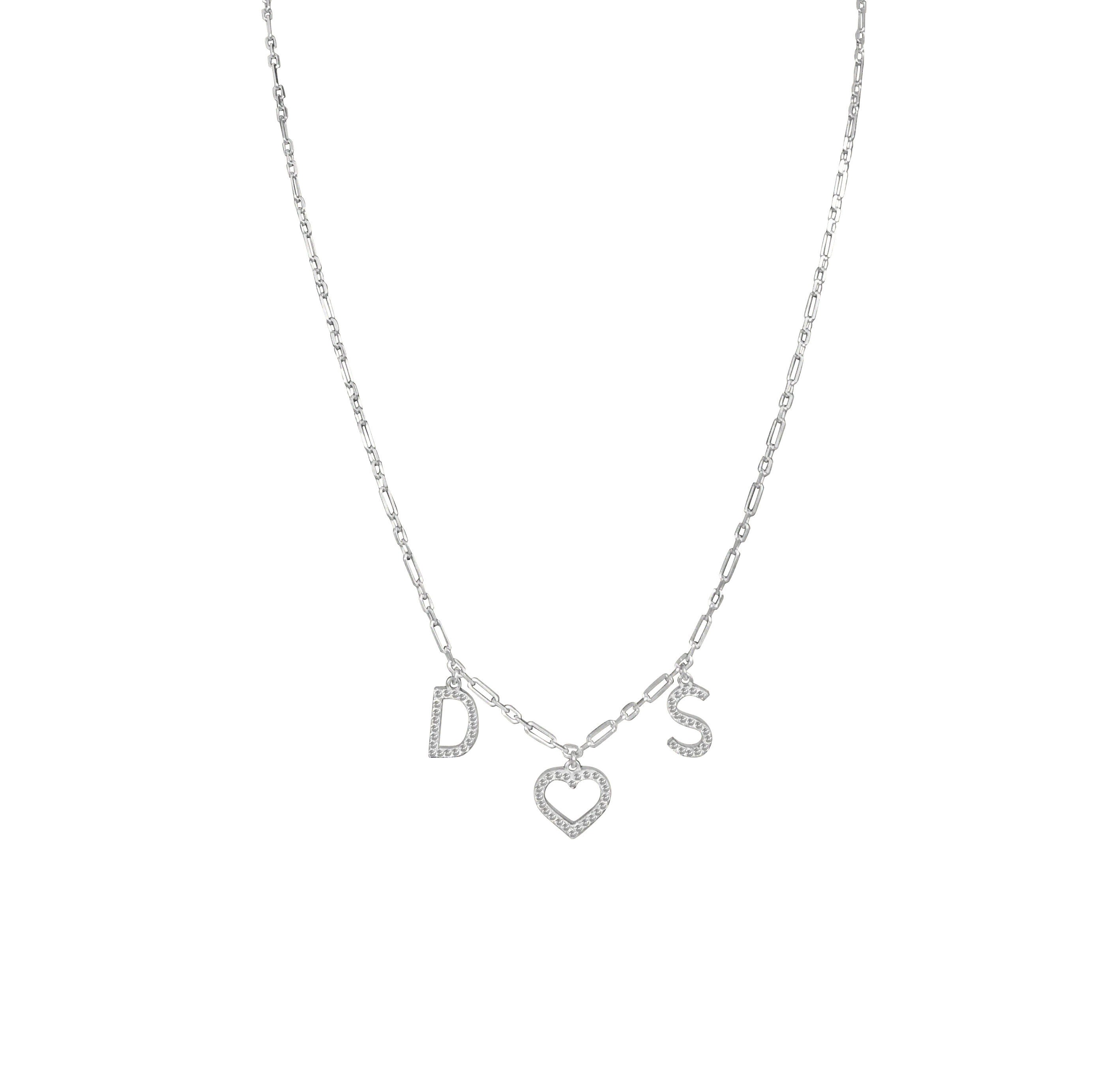 Herz Initialen Halskette - Bonheur Jewellery