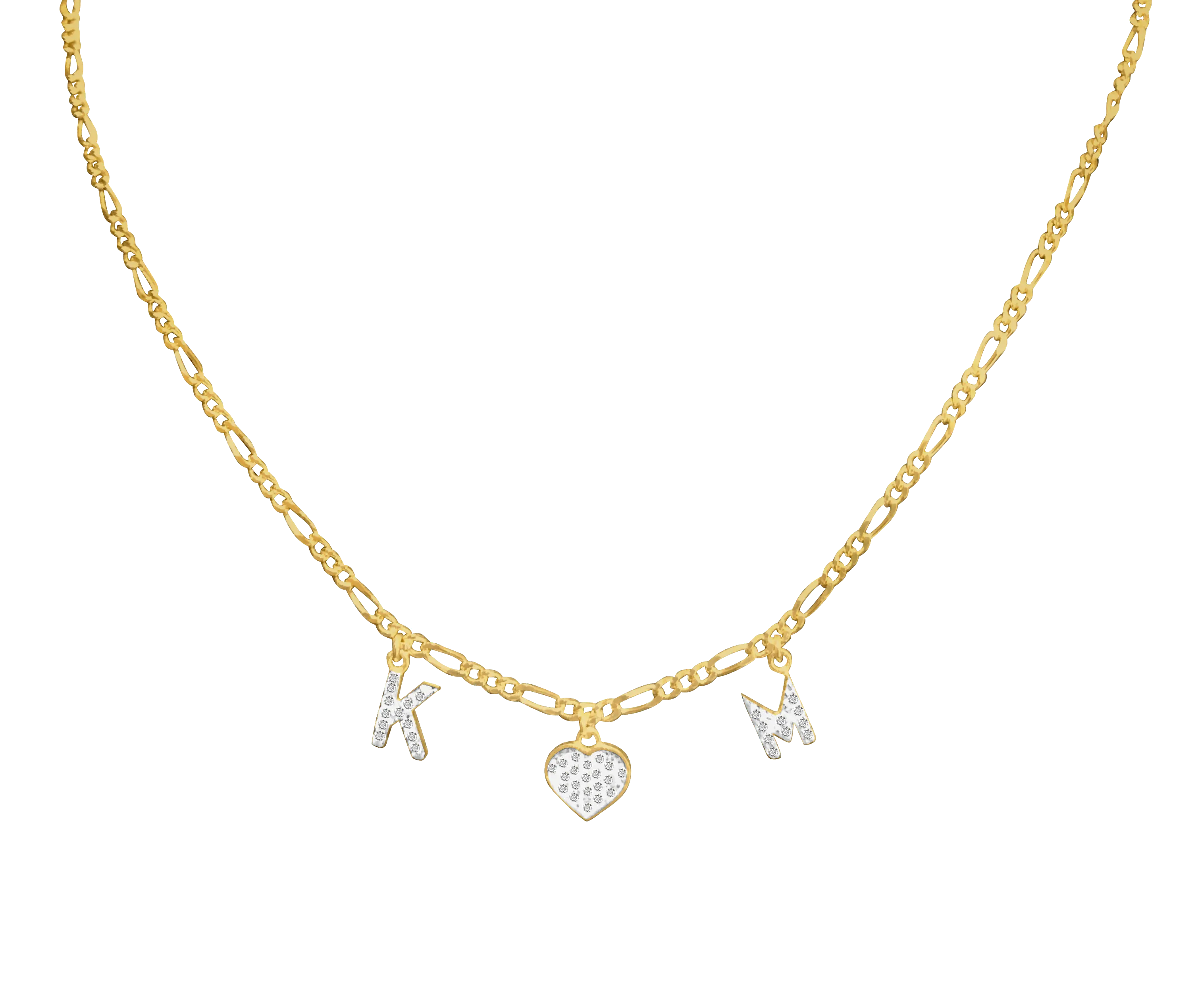 Herz Initialen Halskette Tiny - Bonheur Jewellery