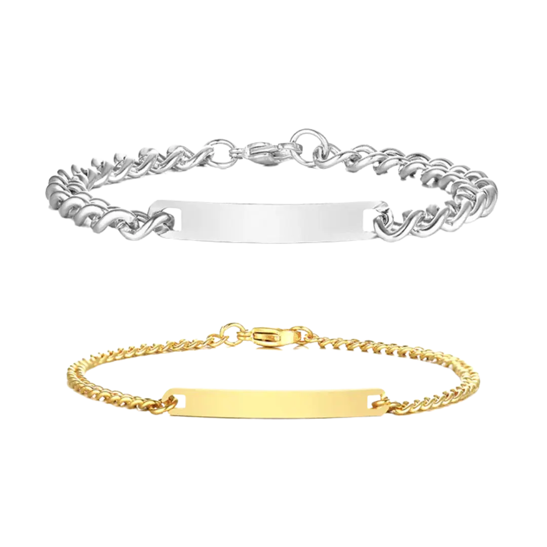 Partner Gravur Armband Gold und Silber - Bonheur Jewellery
