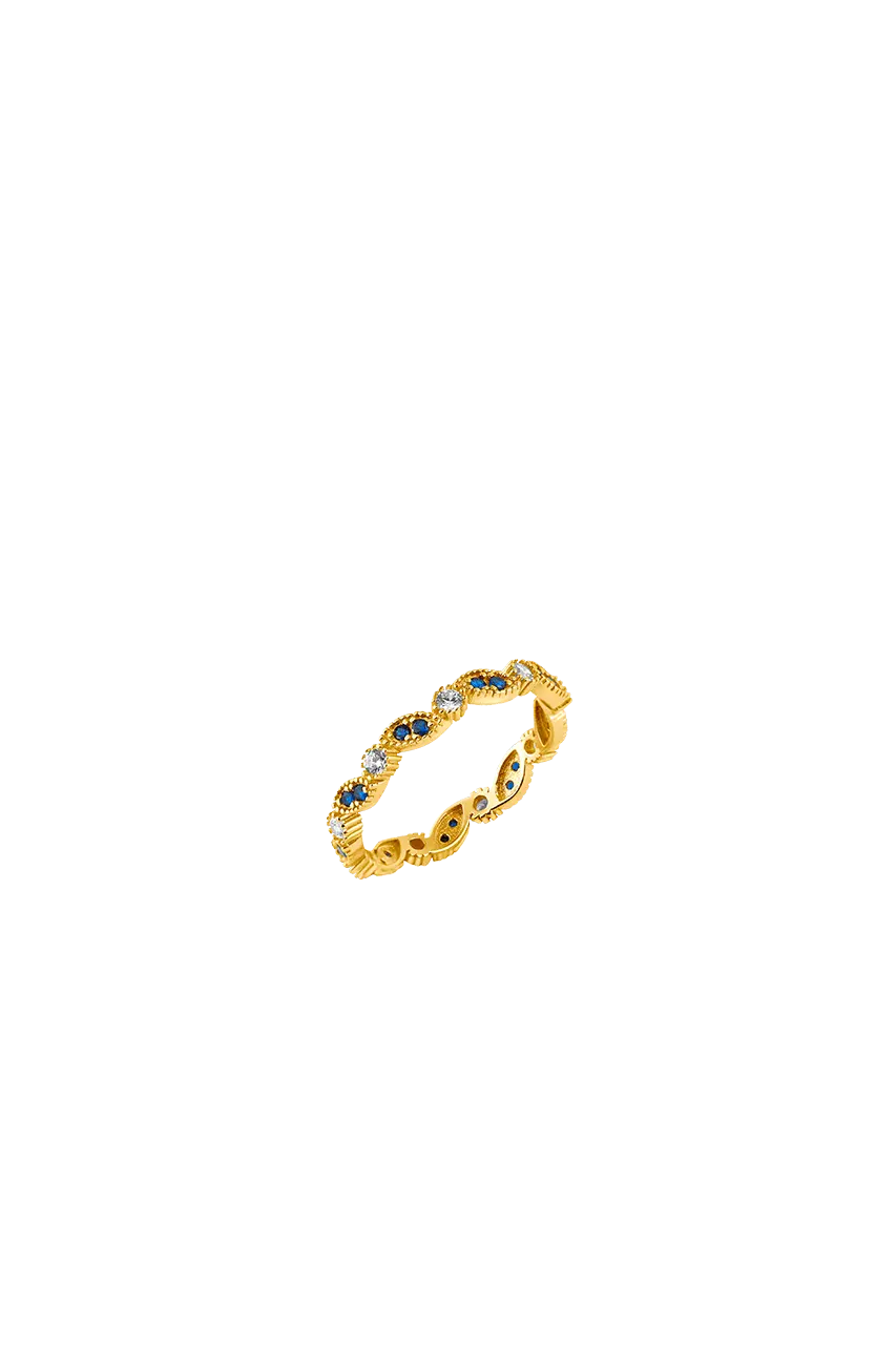 Royal Blue Ring Gold - Bonheur Jewellery