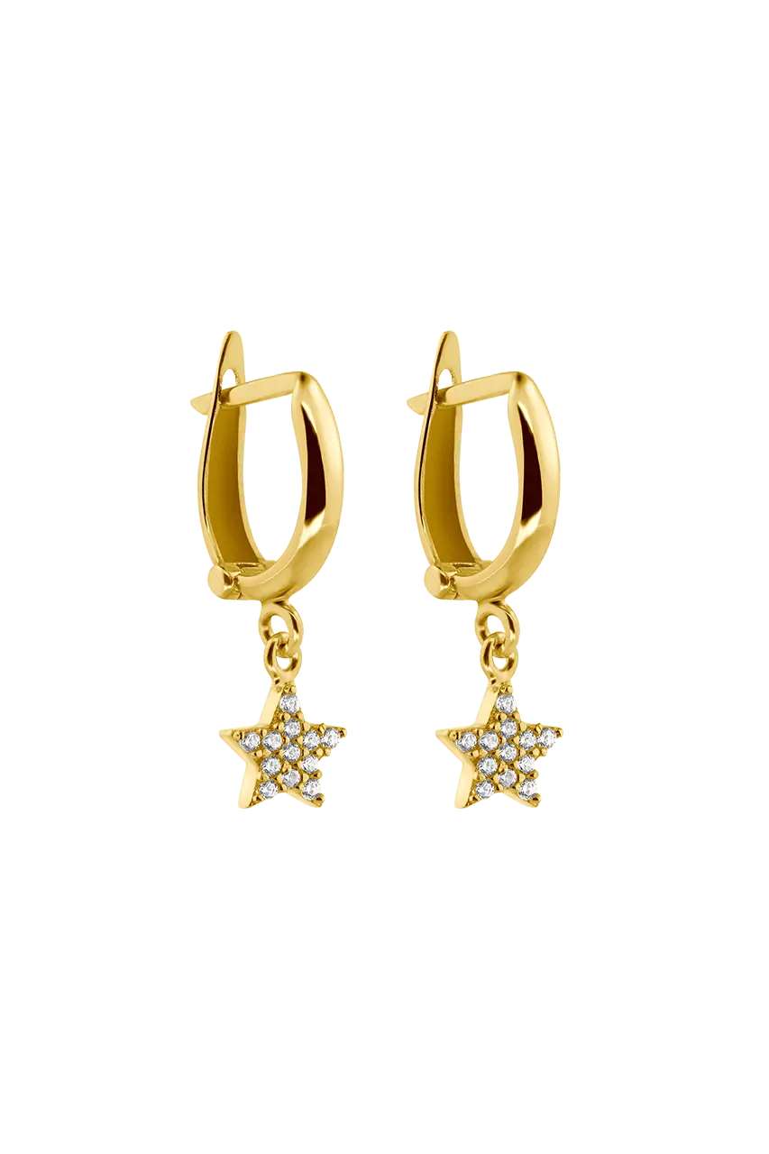 Sterne Ohrring Gold - Bonheur Jewellery