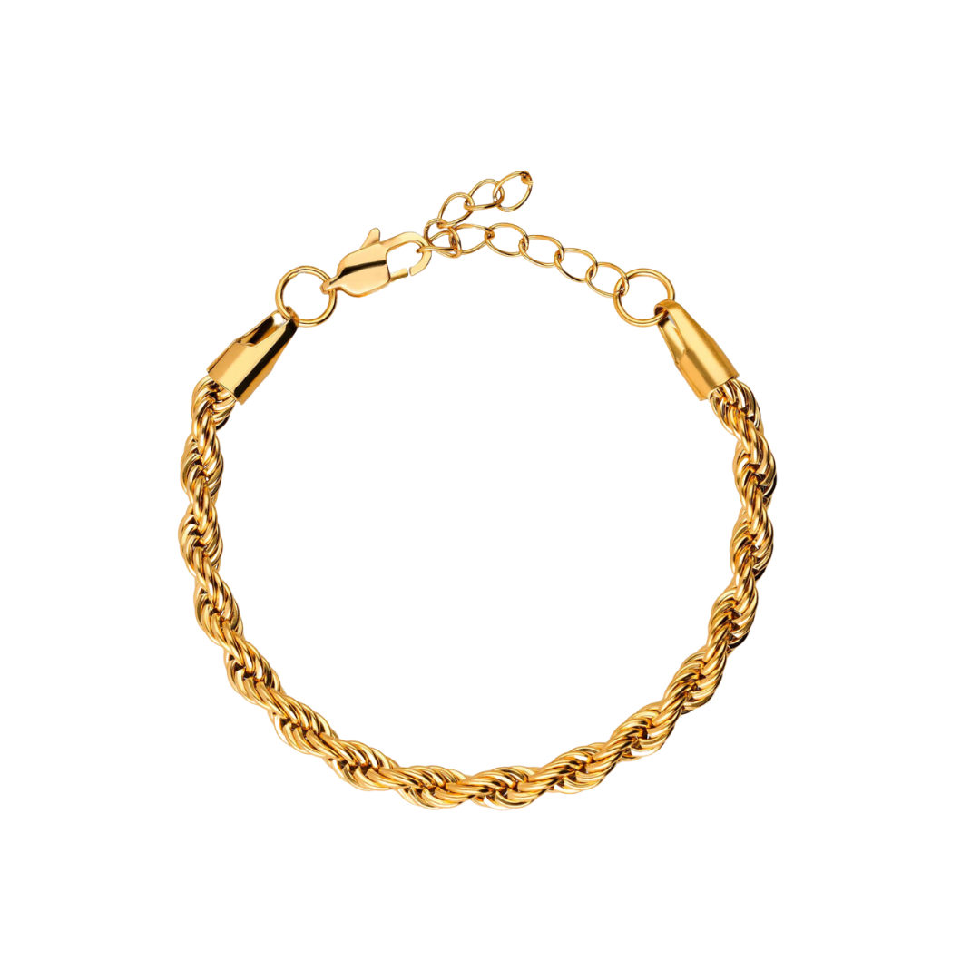 Twisted Rope Armband Gold